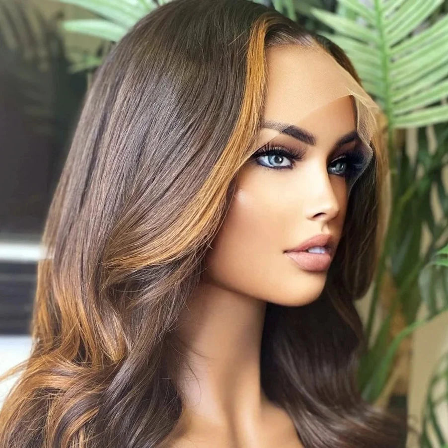 Highlight Wig Human Hair Ombre Lace Front - OhSoCandi Hair
