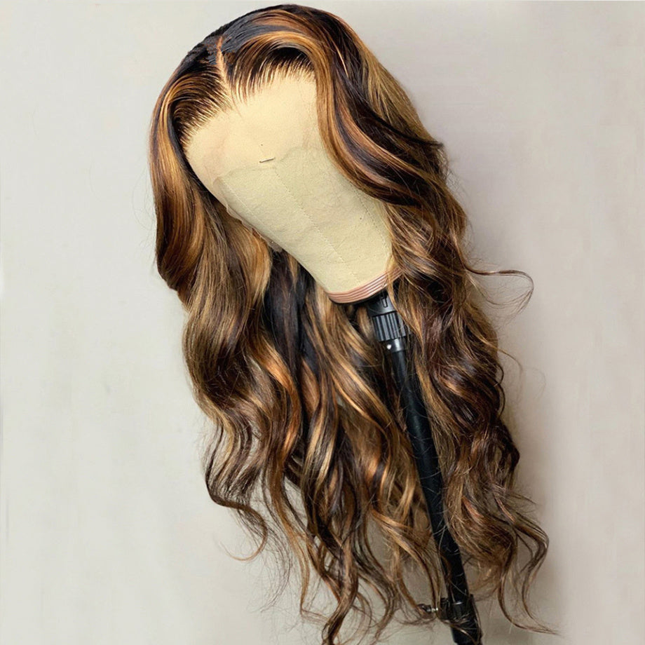 Highlight Wig Human Hair Ombre Lace Front - OhSoCandi Hair